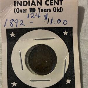 1892 Indian Cent Coin
